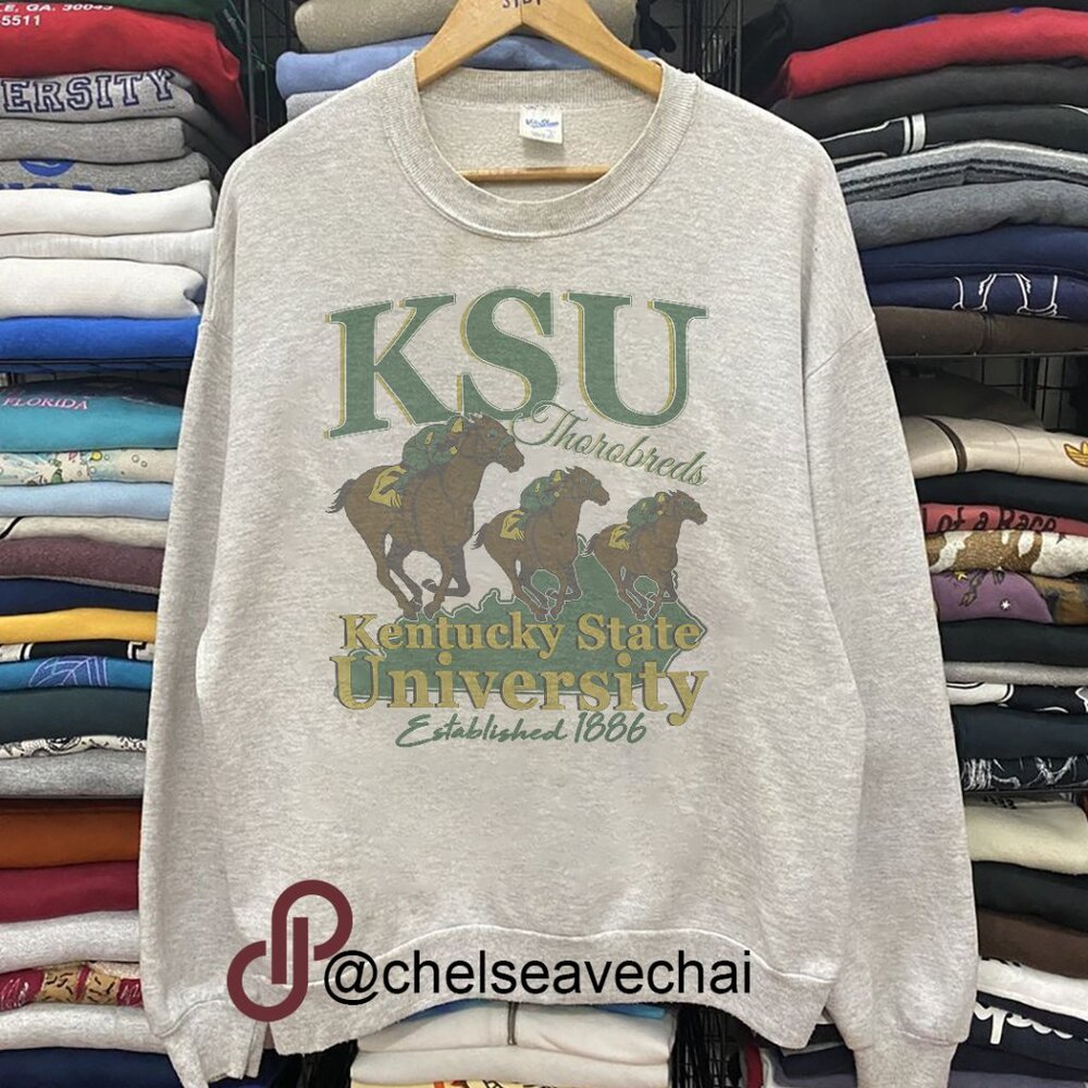 Vintage Kentucky State University Sweatshirt, KSU 1886 Kentucky State Thorobreds
